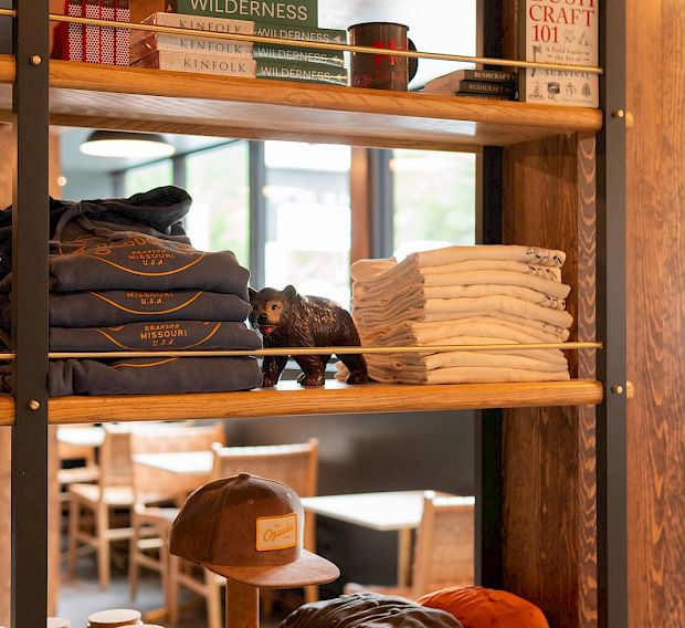 Retail with various goods at The Ozarker Lodge.