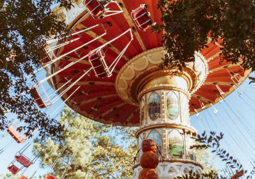 A carousel in the autumn.