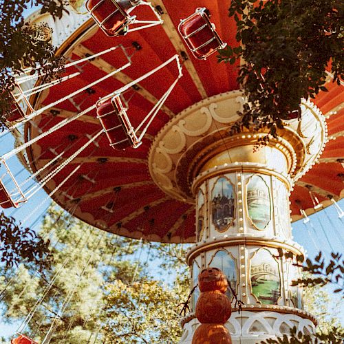 A carousel in the autumn.