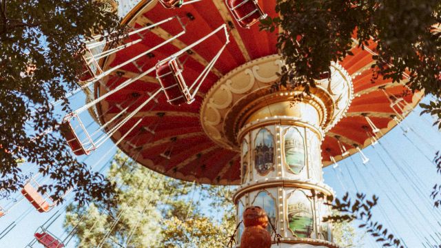 A carousel in the autumn.