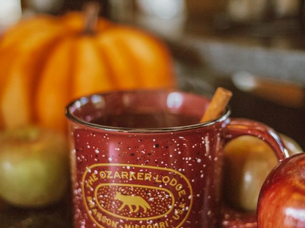 A red Ozarker mug.